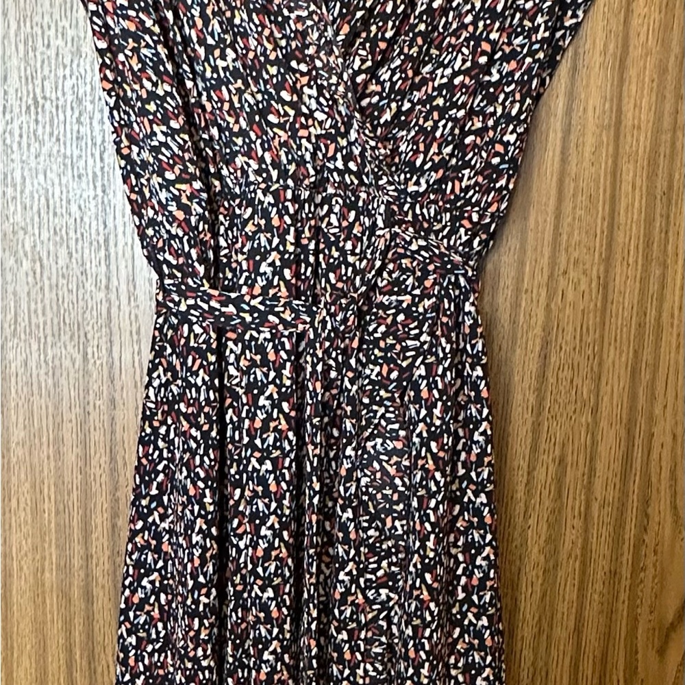 London Times Black and Multicolor Dress